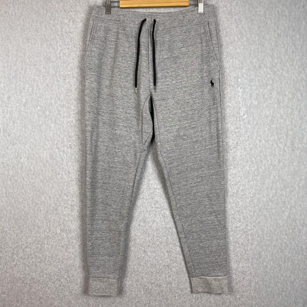 Polo Ralph Lauren Pants Mens M Grey Double Knit Jogger‎